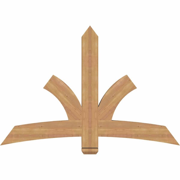 Ekena Millwork Davenport Timber Gable Bracket, Western Red Cedar, 60"W x 40"H x 3 1/2"D x 5 1/2"F, 16/12 Pitch GBW060X40X0406DAV00SWR - main